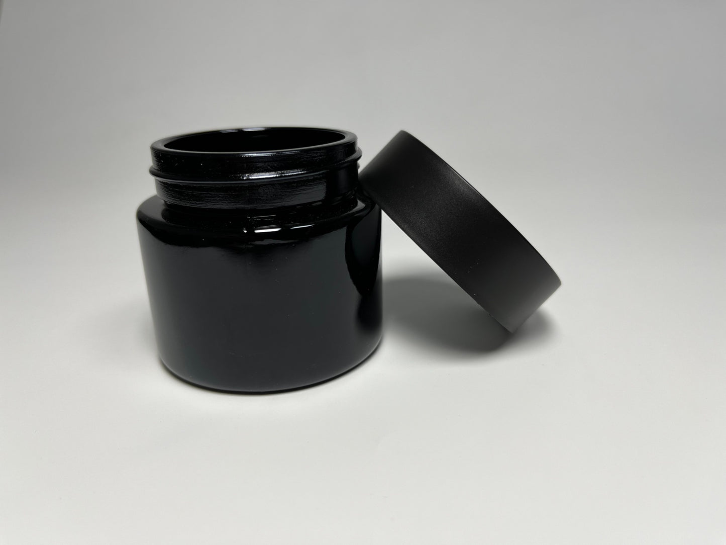 53-400 3oz Black Opaque Glass Jar without Lid