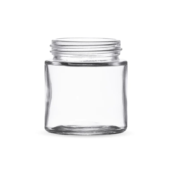 4oz 53-400 clear glass jar for cannabis flower and edibles packaging
