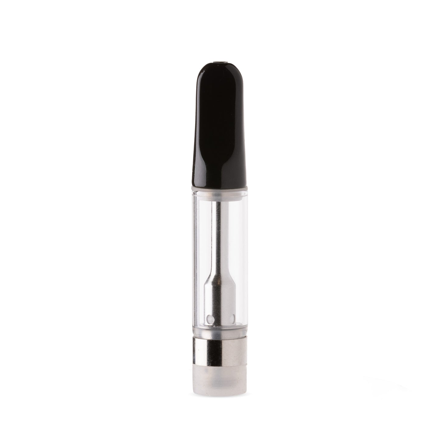 Glass Vape Cartridge with Black Ceramic Mouthpiece | 1.0mL - Screwed Mouthpiece