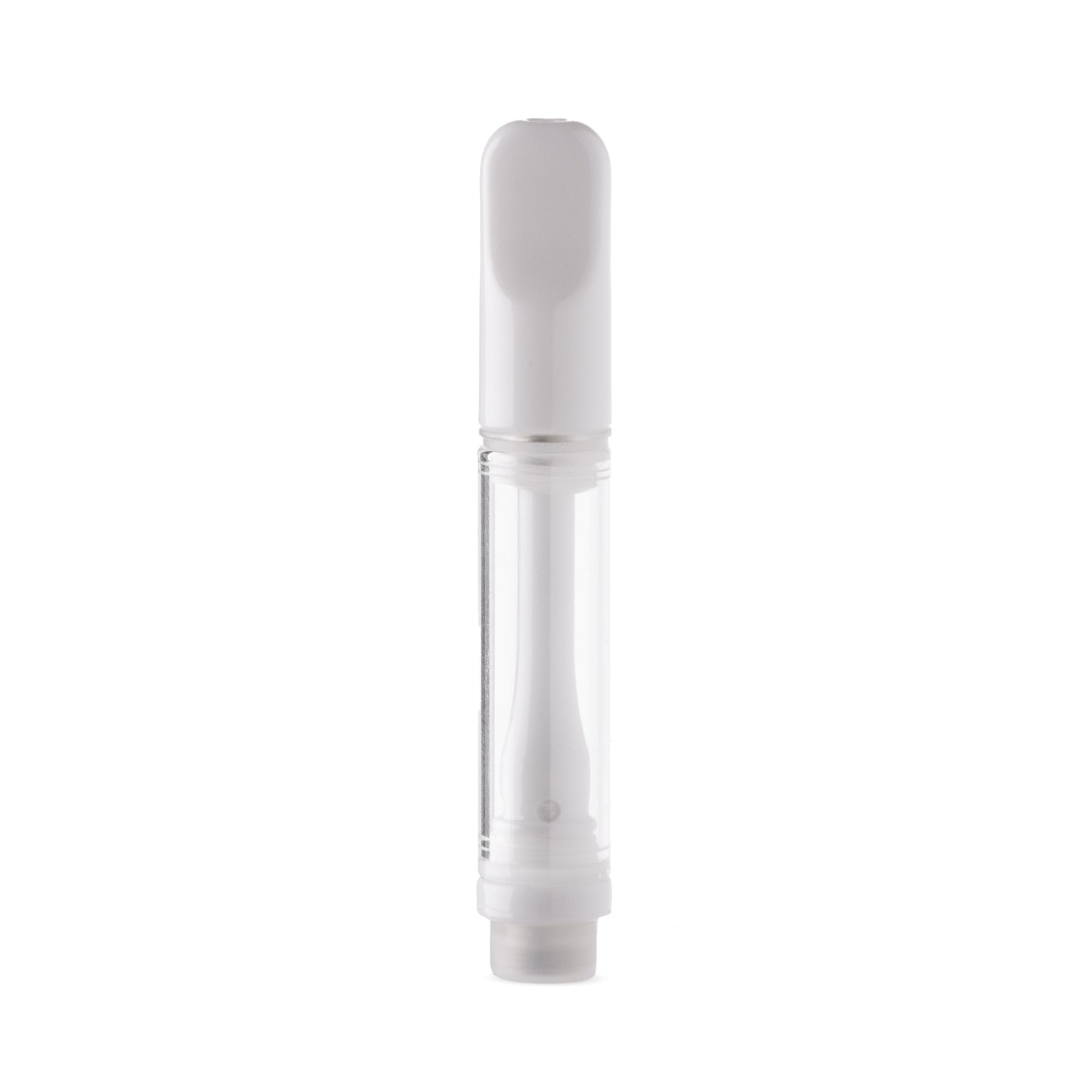 Glass Vape Cartridge with White Ceramic Mouthpiece | 1.0mL - Snap Fit