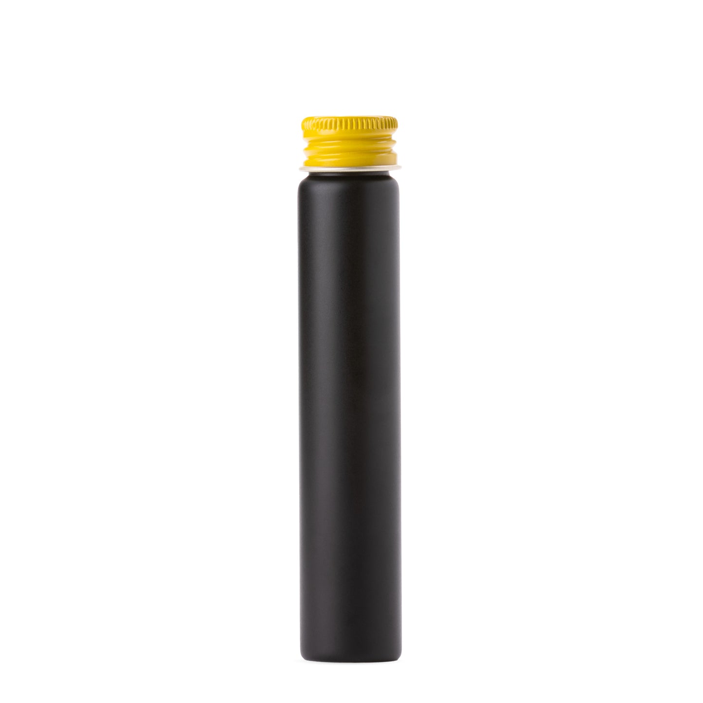 22x116mm Black Glass Tube with Metal Cap (300/case)