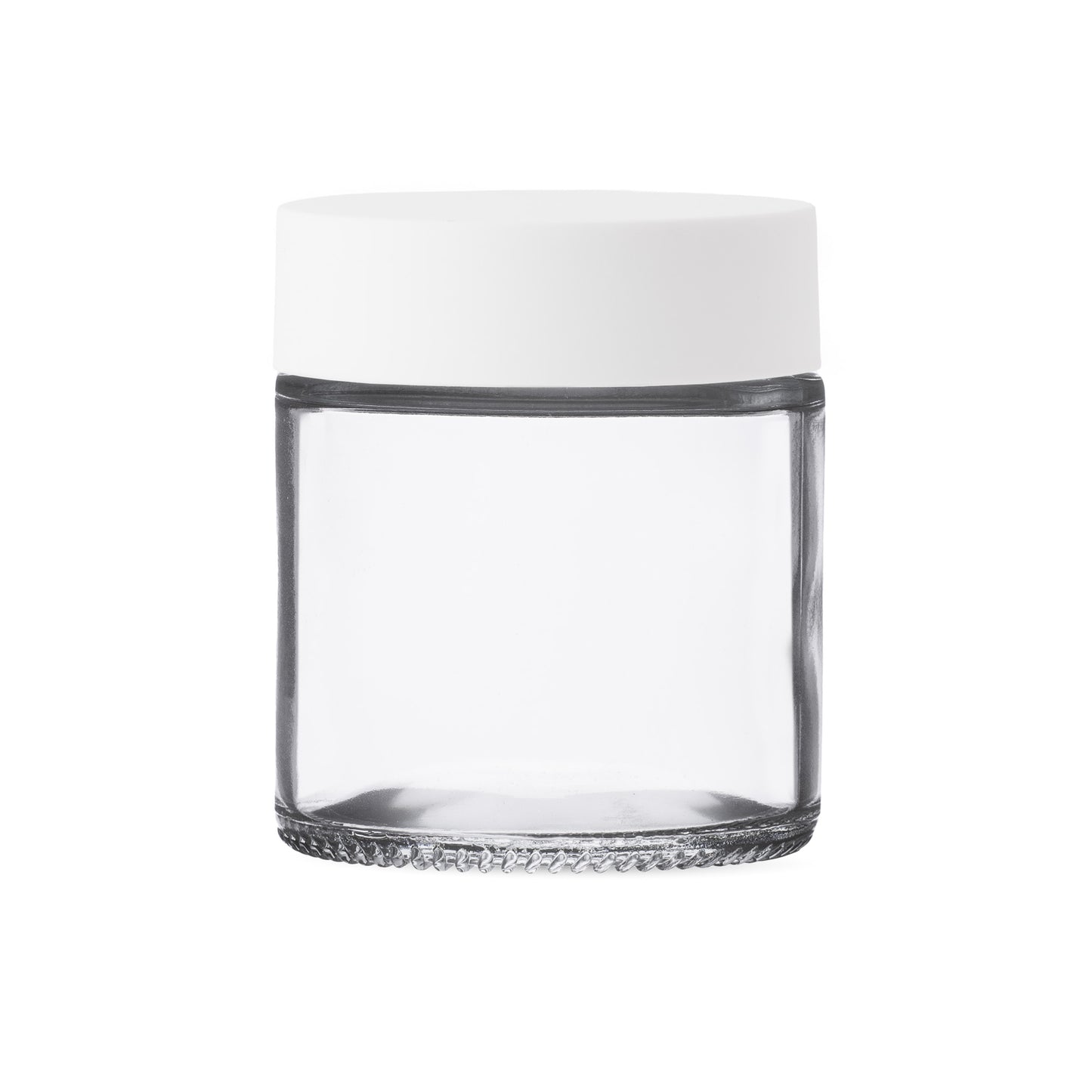 4oz Transparent Glass Jar with Child Resistant Cap (Roomier Fit)