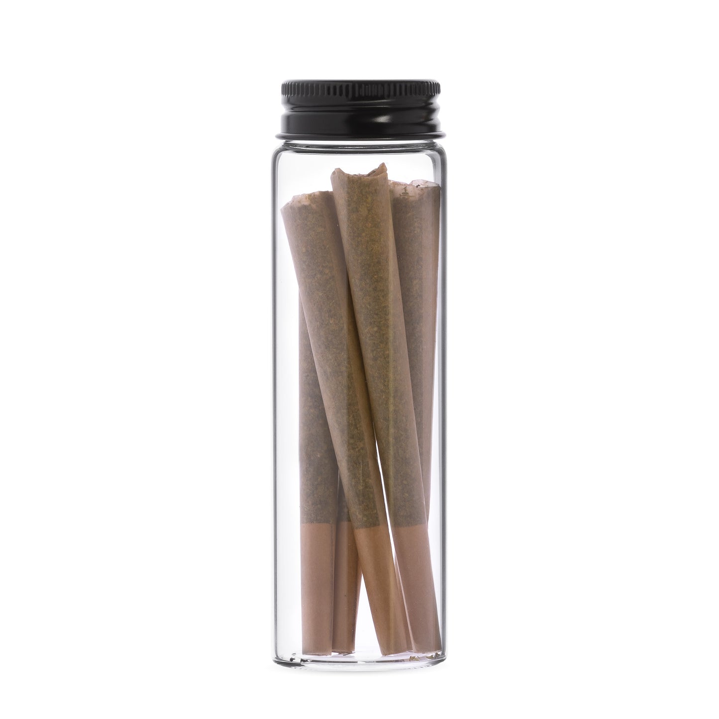 37x120mm Clear Glass Tube with Child Resistant or Metal Cap