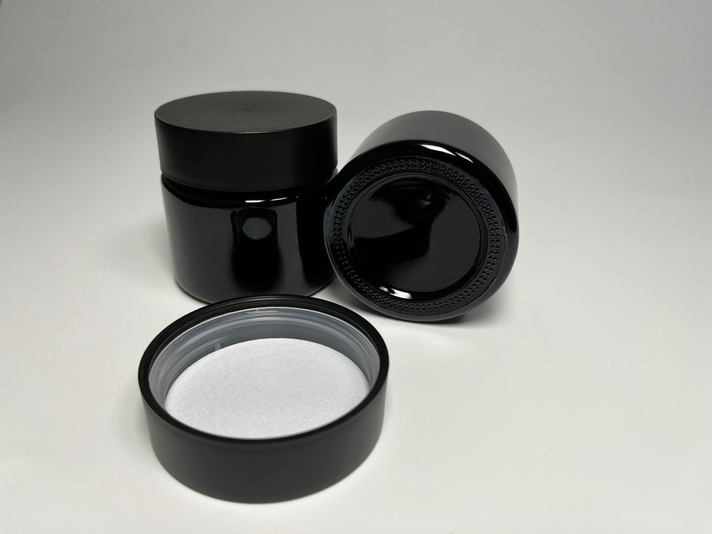 53-400 3oz Black Opaque Glass Jar without Lid