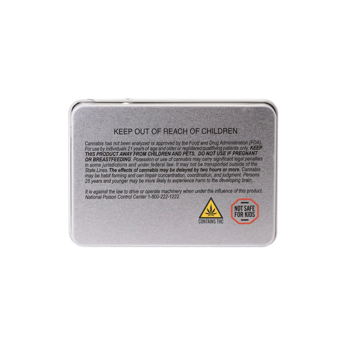 Wholesale silver child-resistant slide tins for premium cannabis packaging