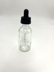 1 oz Clear Boston Round Bottle with Graduated CR Glass Dropper