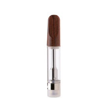 1.0ml ceramic vape cartridge with 510 thread and natural sandalwood mouthpiece