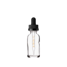 1 oz Clear Boston Round Bottle with Graduated CR Glass Dropper