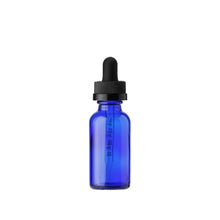 1 oz Cobalt Blue Boston Round Bottle with Graduated CR Glass Dropper