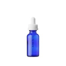 1 oz Cobalt Blue Boston Round Bottle with Graduated CR Glass Dropper