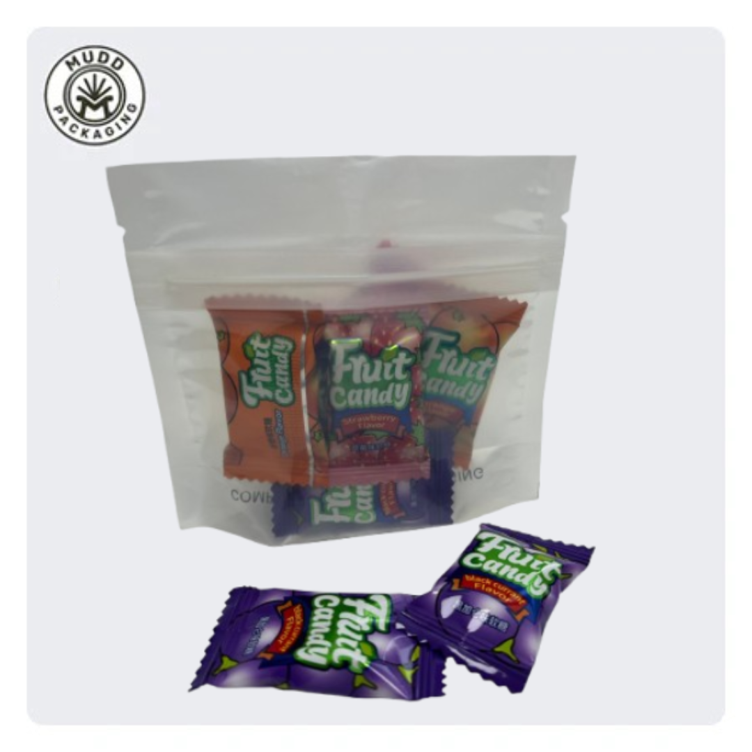 1/8oz Transparent Compostable Stand Up Pouch