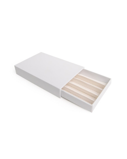 Cardboard Push-Pack for 5 Prerolls (White with Dividers)