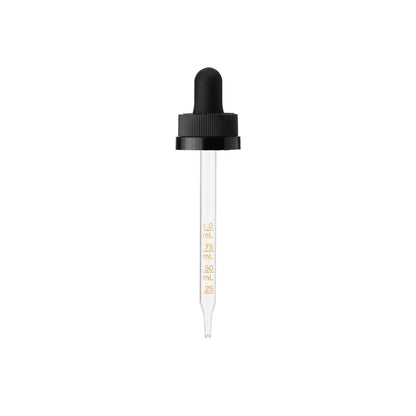 2 oz Amber Boston Round Bottle with Graduated CR Glass Dropper