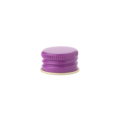 Purple 20-415 threaded aluminum cap for glass vial and tube packaging