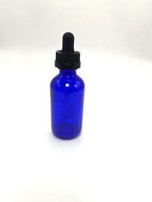 2 oz Cobalt Blue Boston Round Bottle with Graduated CR Glass Dropper