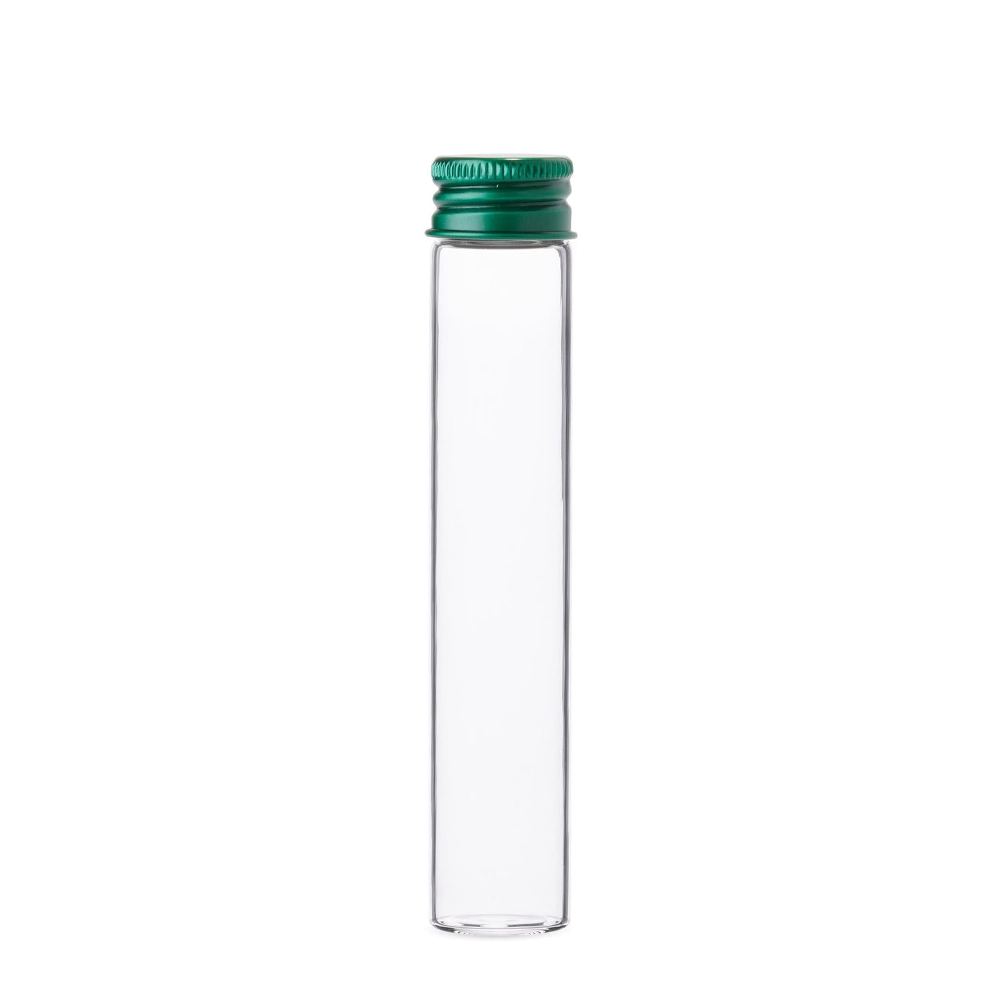 22x116mm Clear Glass Tube with Metal Cap (300/case)