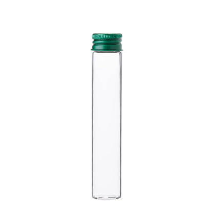 22x116mm Clear Glass Tube with Metal Cap (300/case)