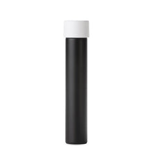 Smell-proof matte black glass pre-roll tube with child-resistant cap for secure packaging