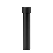 22x116mm matte black glass pre-roll tube with 20-415 child-resistant cap for cannabis packaging