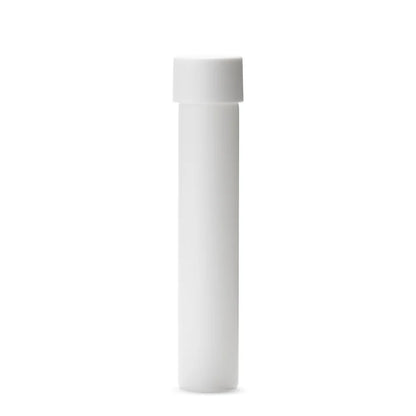 22x116mm matte white glass pre-roll tube with 20-415 child-resistant cap
