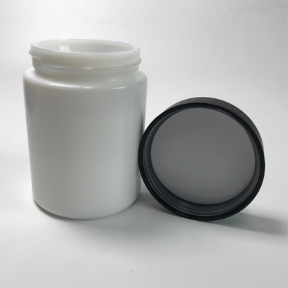 Straight Sided White opaque Glass Jars 4oz