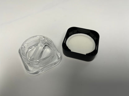 Clear Glass Two Split Concentrate Jar | 9ml