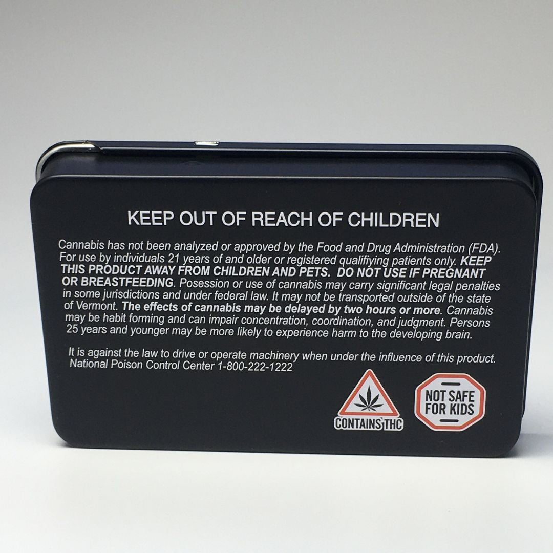 Metal Tin Pre-Roll Boxes with with Warning Label (5 Dividers)