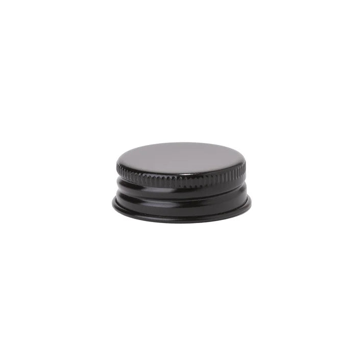 32-415 black metal cap for glass pre-roll tubes with secure threaded closure