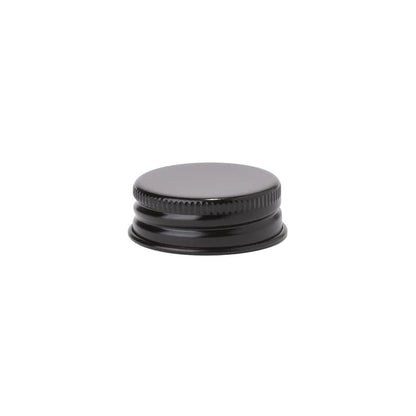 32-415 black metal cap for glass pre-roll tubes with secure threaded closure