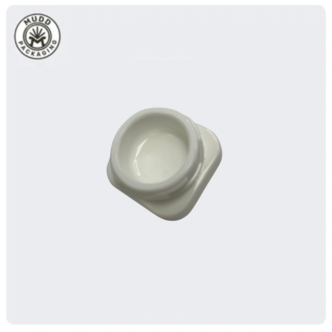 5ml White Opaque Concentrate Jar with White CR Lid