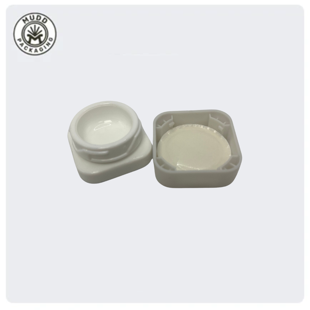 5ml White Opaque Concentrate Jar with White CR Lid