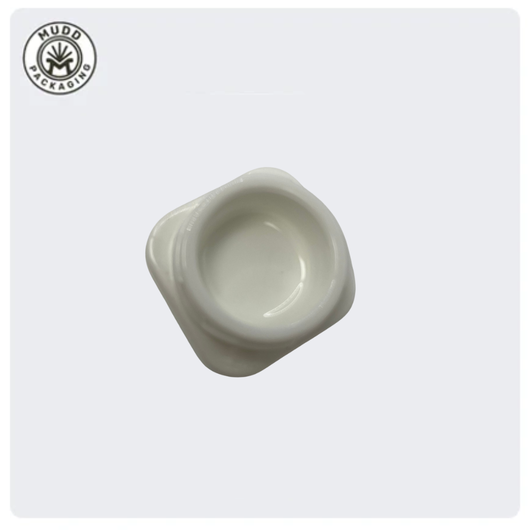 5ml White Opaque Concentrate Jar with White CR Lid