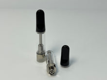 Glass Vape Cartridge with Black Ceramic Mouthpiece | 1.0mL - Screwed Mouthpiece