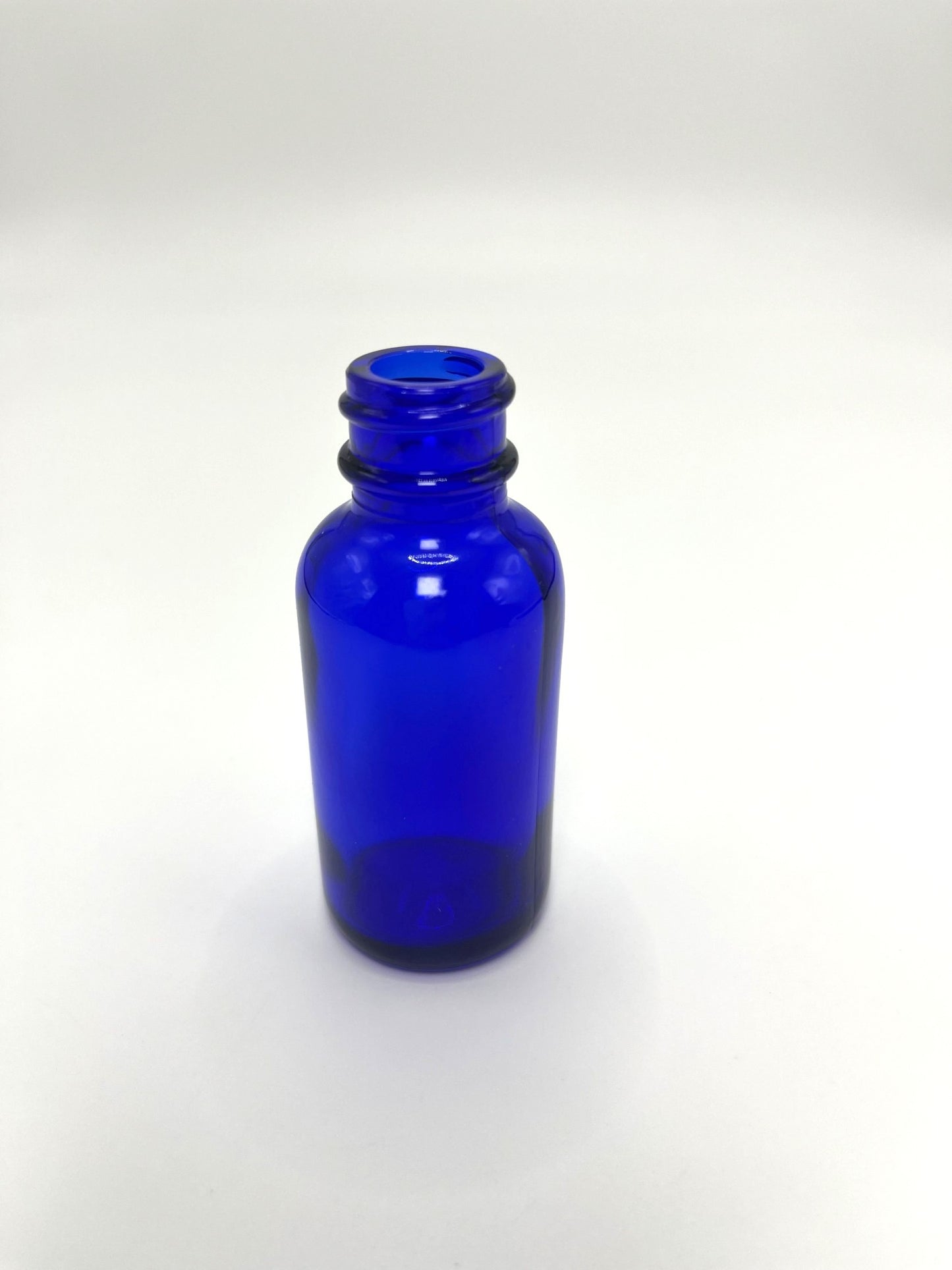 1 oz Cobalt Blue Boston Round Bottle with Graduated CR Glass Dropper