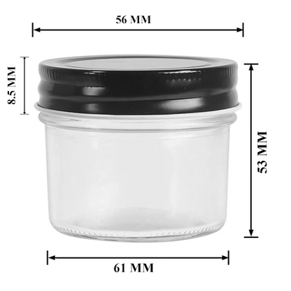 3oz Glass Jars with Metal Caps