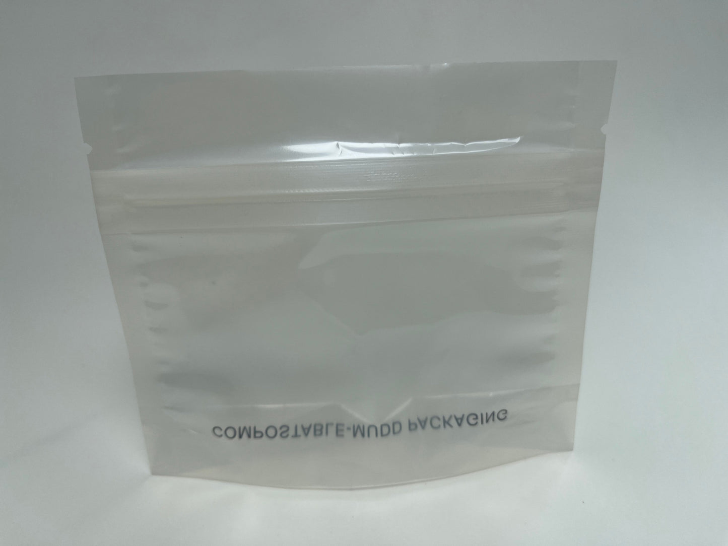 1/8oz Transparent Compostable Stand Up Pouch