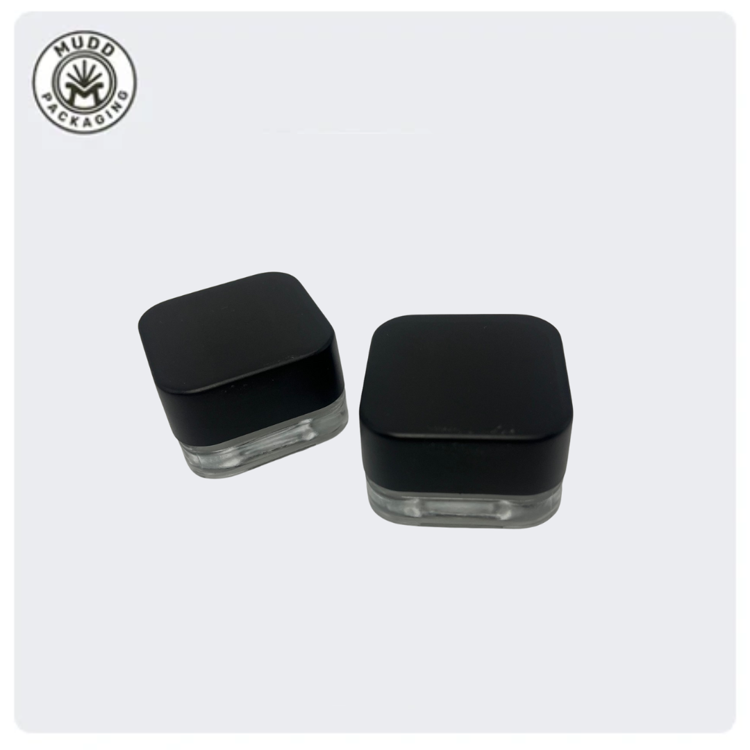 5ml Transparent Concentrate Jar with Black CR Lid