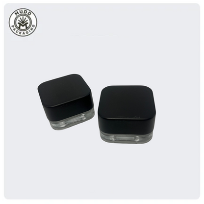 5ml Transparent Concentrate Jar with Black CR Lid