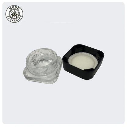 5ml Transparent Concentrate Jar with Black CR Lid