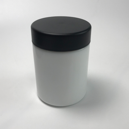 Straight Sided White opaque Glass Jars 4oz