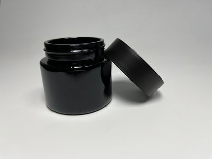 3OZ 53-400 Opaque Black Glass Jar