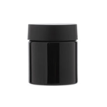 4oz 53-400 black opaque glass jar with child-resistant cap for cannabis flower packaging