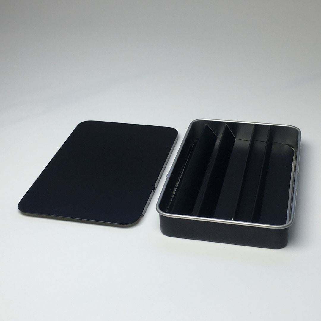 (Sample - 1 PC) Metal Tin Pre-Roll Boxes with 5 Dividers