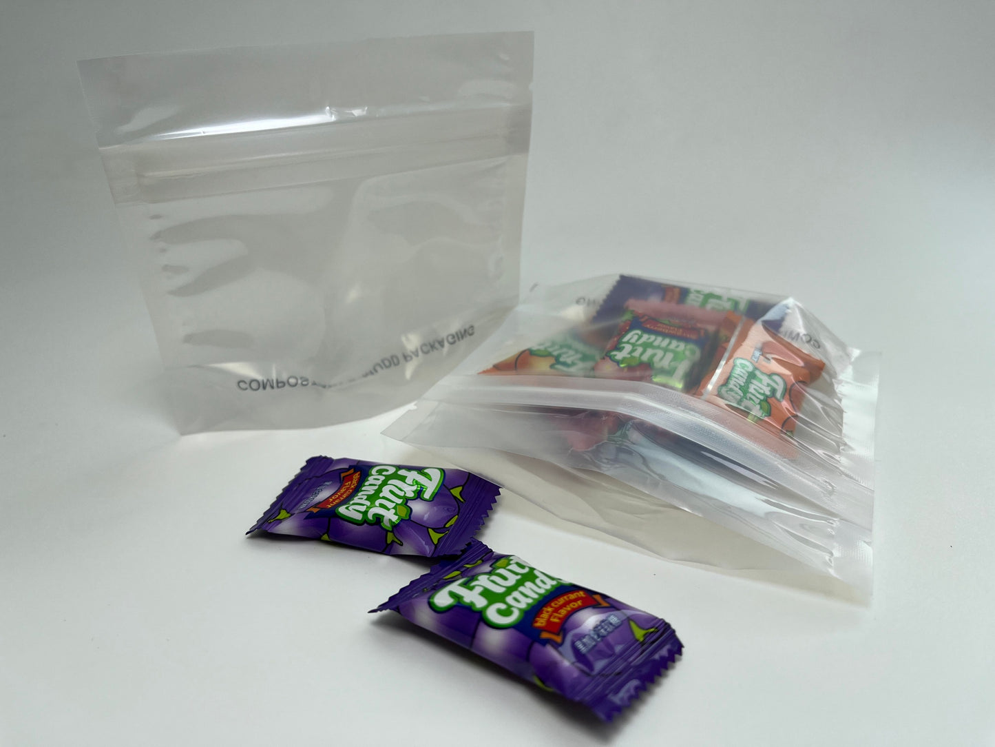 1/8oz Transparent Compostable Stand Up Pouch