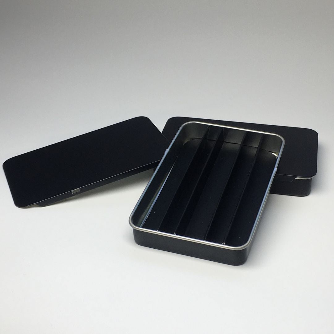 (Sample - 1 PC) Metal Tin Pre-Roll Boxes with 5 Dividers