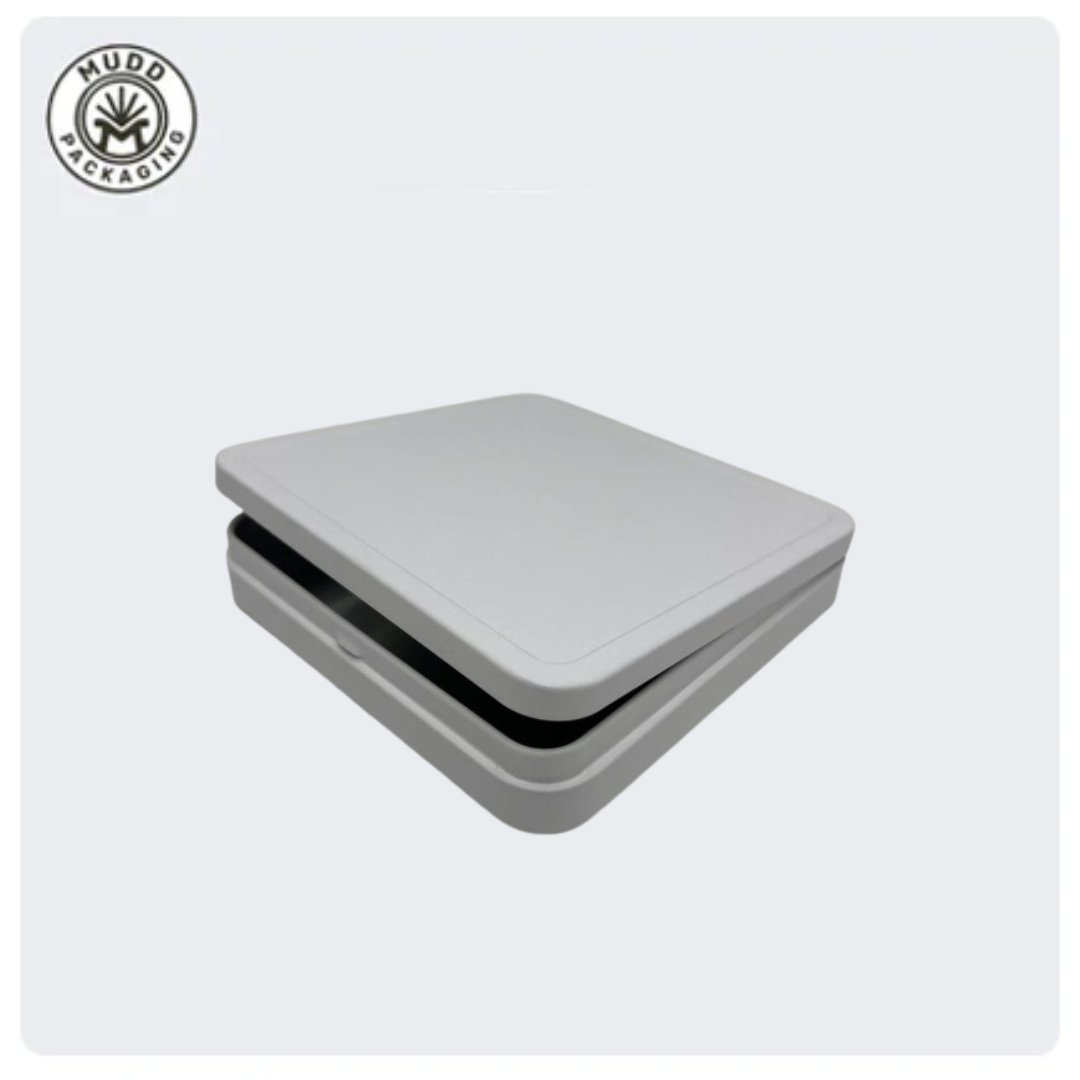 White Square Child-Resistant Tin Box