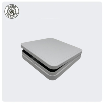White Square Child-Resistant Tin Box