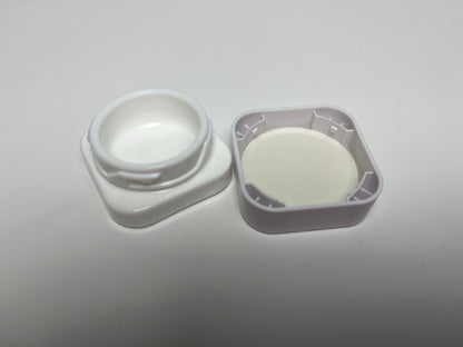 9ml white opaque concentrate jar with white CR lid