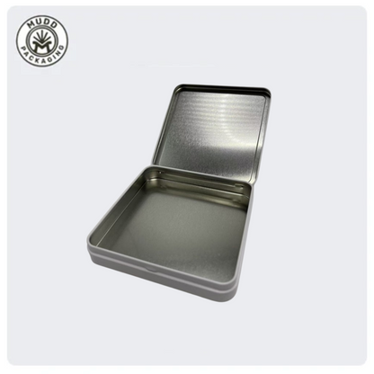 White Square Child-Resistant Tin Box