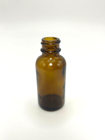 1 oz Amber Boston Round Bottle with Graduated CR Glass Dropper